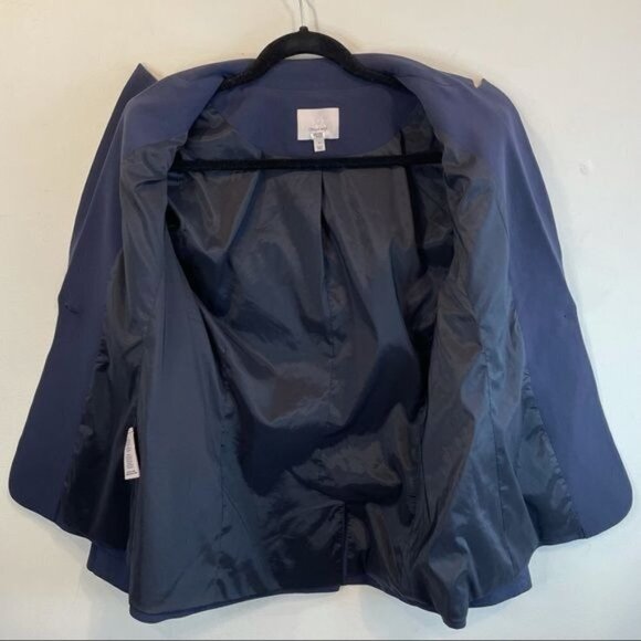 Cinq à Sept Kit Single Breasted Blazer Jacket Navy Blue Size 4 - Picture 10 of 12
